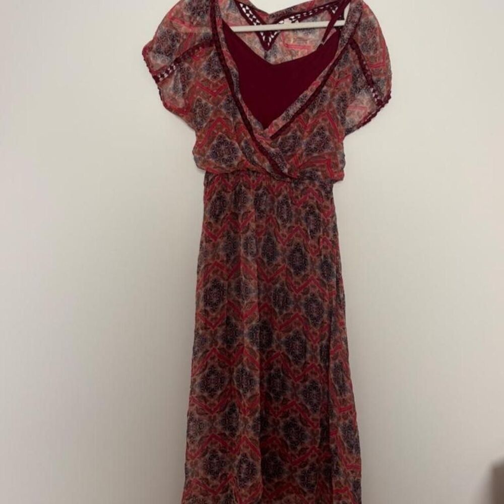 Ella-moss Women's Burgundy and Red Dress